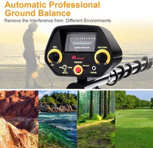 Détecteur de métaux portable GC1023 avec écran LCD, technologie à ultrasons, profondeur de détection de 8 m, bobine de recherche étanche de 8 pouces - Product Image 2