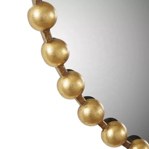 SWT Contemporary Decorative Wall <strong>Mirror</strong> with Round Metal Ball Shape Glass Material Gold <strong>Frame</strong> 4mm <strong>Silver</strong> <strong>Mirror</strong> - Product Image 2