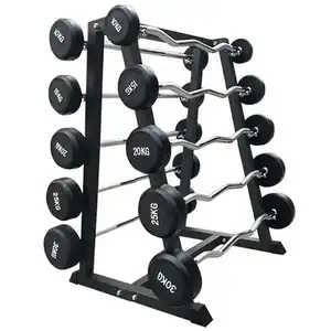 OEM nhà máy cao su Barbell bán buôn thiết bị tập thể dục Trọng lượng nâng trọng lượng miễn phí cố định cao su Barbell