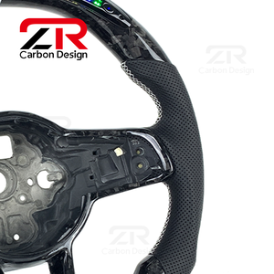 Volante de Fibra de Carbono Forjado con Pantalla LED para Volkswagen MK7 Golf 7 GTI MK6 GTD <span class=keywords><strong>R</strong></span> Gts <span class=keywords><strong>R</strong></span>-<span class=keywords><strong>Line</strong></span> <span class=keywords><strong>Tiguan</strong></span> Scirocco Passat Polo - Product Image 3