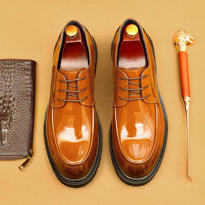 Haute qualité hommes Style britannique chaussures en cuir décontractées léger en cuir véritable Derby Oxford chaussures orteil affaires formelles - Product Image 4