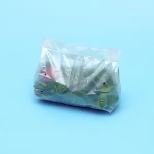 Fabrika fiyat Cornstarch bitki tabanlı büyük meyve Net Compostable süpermarket su geçirmez üretmek sebze rulo çanta