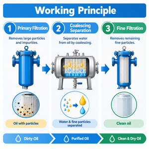 Depuratore d'Olio per Macchine HCP50, Coalescer e Separatore per Carburante Diesel e Aviazione, Purificazione <span class=keywords><strong>Biodiesel</strong></span> - Product Image 3