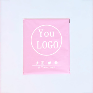 High Quality Pink for Poly Mailer Custom Logo Printed Courier Bag Quality Shipping and Mailing Bag Envelopes Custom Poly Mailer - Product Image 1
