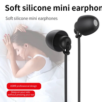 Embouts d'oreille en silicone souple Mini écouteurs filaires pour dormir Casque filaire avec prise 3.5mm pour écouteurs à isolation phonique