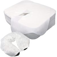Housse jetable en coton SMS de qualité médicale, style U, pour repose-tête de tables de massage, chaises et lits de salon, soyeuse, à usage unique