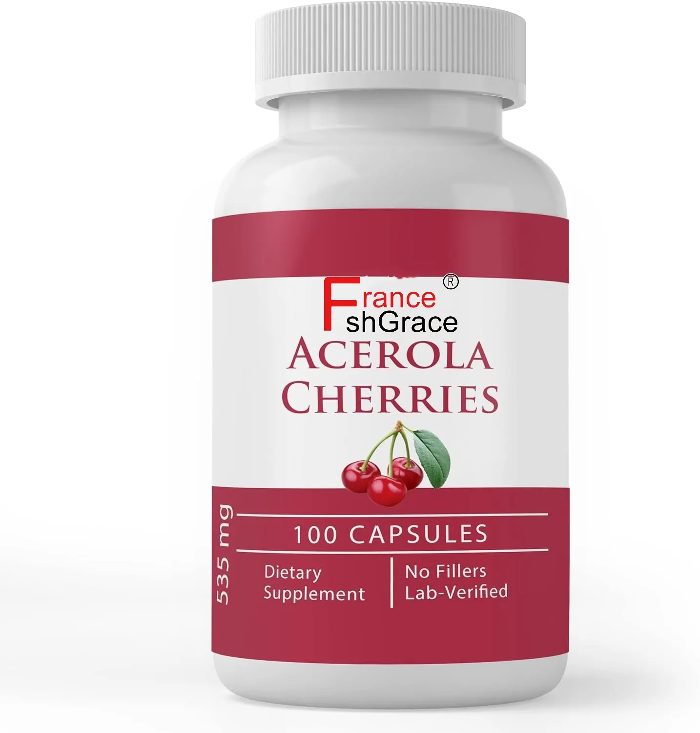 Acerola Cherry、 (100カプセル) 常に純粋、添加物やフィラーなし、ラボ検証済み