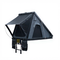 Tente de toit rigide triangulaire en aluminium, ouverture rapide, vérin hydraulique, 2 personnes, étanche, 4 saisons, pour SUV 4x4 et overlanding