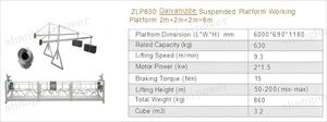 Zlp630 điện Swing giai đoạn cao tầng cao tầng xây dựng cửa sổ Thiết bị làm sạch treo nền tảng treo cái nôi - Product Image 2