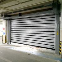 Porte de sécurité chinoise Hotian Doors, porte spirale en aluminium à grande vitesse, porte rapide isolée en PU de 40 mm pour entrée extérieure d'usine