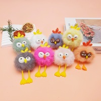 Creatieve schattige expressiebal kuiken pluche zachte sleutelhanger autosleutel hanger tas dames sleutelhanger