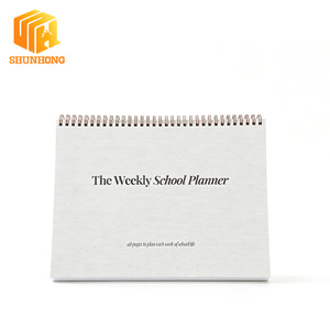 Organisateur scolaire hebdomadaire pour enfants OEM, format tente, reliure Wire-O supérieure, code couleur, pour étudiants - Product Image 1