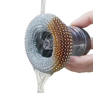 Premium Soap Dispensing Washing <strong>Brush</strong> With Integrated Detergent Dispenser Steel Dish Scrubber Metal Sponge Kitchen For Household - Product Image 5