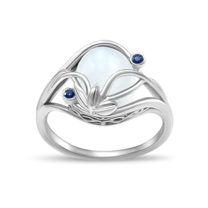 Anello Traforato con Perle Imitate per Donna, Gioiello da Dito alla Moda per Uso Quotidiano - Product Image 1