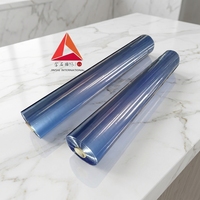 Film PVC Transparan Jinshi Light Blue untuk Kemasan Tas, Alat Tulis, Pelindung, Dekorasi, dan Pelindung Kasur