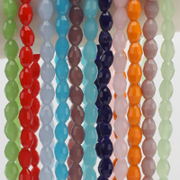 Zhubi – perles d'olive en cristal à facettes 4x6mm, rondelles en verre pour la fabrication de bijoux, bricolage, collier, Bracelet, Kits de breloques