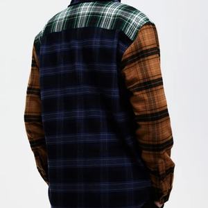 Camisa de Franela de Manga Larga con Cuello Clásico y Dobladillo Redondeado, Multicolor, OEM, para Hombre - Product Image 4