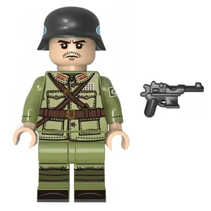 Block Figures Chinese Soldiers WWII Mini Characters Compatible With Leading Brands Construction Toys JC001-JC007
