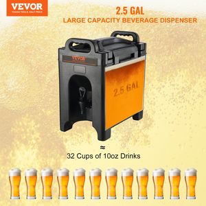 Dispensador de bebidas aislado de 2,5 galones, servidor de bebidas frías/calientes LDPE de grado alimenticio, manija de grifo de dos etapas de capa térmica de PU 0,9 para - Product Image 2