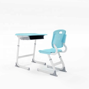 Conjunto de Silla y Escritorio para Estudiantes Ajustable y Moderno de PP+Acero, con Color y Tamaño Personalizables para Uso en Escuelas Primarias - Product Image 2