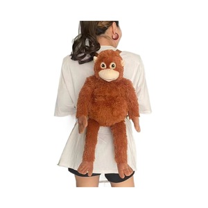 Gorilla Ape giocattoli di peluche statuette di simulazione di piccola scimmia peluche bambola di peluche scimmie marroni a braccio lungo gettano cuscino regalo - Product Image 5