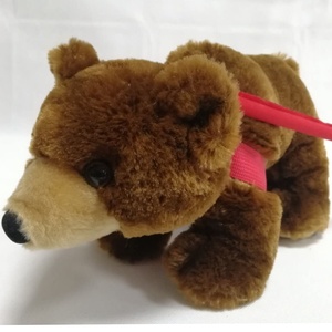 Cina all'ingrosso fabbrica personalizzato OEM/ODM di alta qualità imbottito 11 pollici <span class=keywords><strong>orso</strong></span> <span class=keywords><strong>Grizzly</strong></span> guinzaglio animale domestico con 26 pollici rosso bastone & imbracatura - Product Image 6