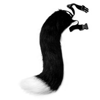 Nouvelle queue de renard de simulation faite à la main pour cosplay, queue d'animal flexible et réglable, plug anal, 50 cm de long, grand extenseur anal