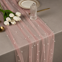 Taplak Meja Gaya Eropa dari Polyester (Terylene) untuk Dekorasi Pernikahan dan Pesta