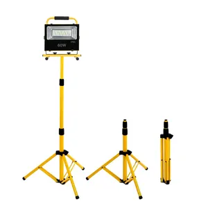 Led Emergency Tripod Stand Heavy Duty Motorized Extended Stick Load Potable Camp Site Industrial Work Light Lighting Tripods