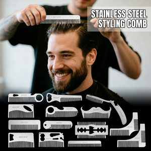 Peigne à queue de <span class=keywords><strong>rat</strong></span> professionnel pour la coiffure, à dents fines, en acier inoxydable, outil de coiffure tendance pour salon - Product Image 6