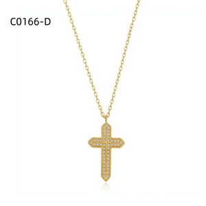 Amy Amy <b>Cross</b> Pendant Necklace Rhodium Plated Cubic Zirconia Women's Religious Jewelry Everyday Wearing Gift - Product Image 2