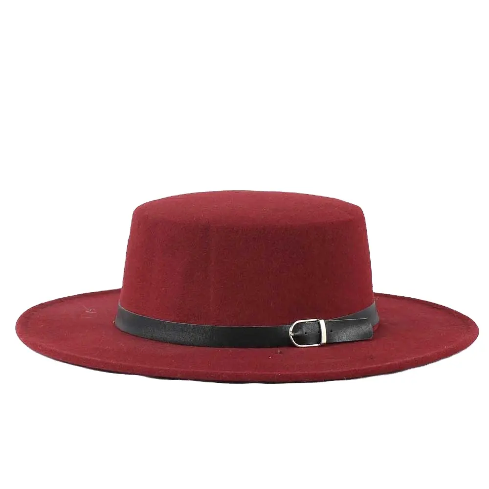 Barato al por mayor unisex de las mujeres de los hombres de moda sombrero de fieltro de sombrero fedora