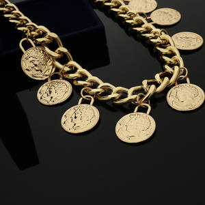 Trendy Retro Double Layer Queen Image Cadeia cintura para As Mulheres Alloy Coin Pendant Tassel Body <span class=keywords><strong>Chain</strong></span> para Festas e Casamentos - Product Image 3