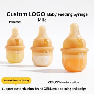 Produits pour bébés écologiques sans BPA, logo personnalisé, sucette d'alimentation, tétine anti-étouffement, <span class=keywords><strong>biberon</strong></span> en silicone pour médicaments pour bébés - Product Image 2