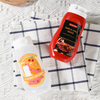 330ml Remplissage à chaud PP Plastique Sauce Miel Ketchup Mayonnaise Bouteille avec Flip Top Couvercle Soft Squeeze Sauce Condiments Bouteille
