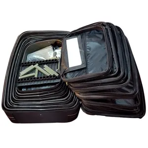 Manufacturers Wholesale 600D Honey Comb 12 Piece SKD Set of Travel Box Semi finished Suitcase Luggage