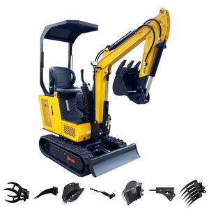 1 tonelada Micro Digger Mini Escavator máquinas con pista de goma para la venta - Product Image 3