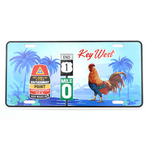 Fabricación de logotipo personalizado de metal de aluminio Placa de Número de coche Miami playa Placa de coche de recuerdo turístico - Product Image 5