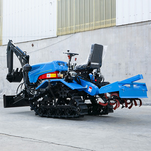 Mini-tracteur chenillé 35HP 50HP avec motoculteur rotatif et lame de bulldozer pour le travail du sol agricole - Product Image 5