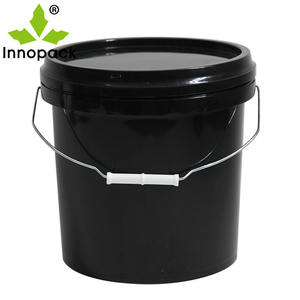 Seau en plastique recyclé de 10 litres Seaux carrés en plastique de qualité alimentaire de 2 gallons avec couvercle - Product Image 3