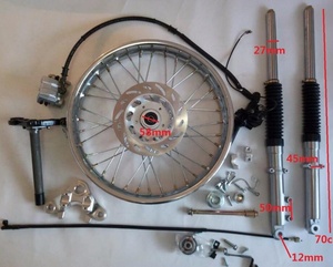 CG125 JH70 Trống Nâng Cấp Lên Đĩa Phanh Thạc Sĩ Xi Lanh Caliper Phía Trước Xe Máy <span class=keywords><strong>Wheel</strong></span> Rim Với Chỉ Đạo Vương Miện Shock Absorber Ngã Ba - Product Image 2