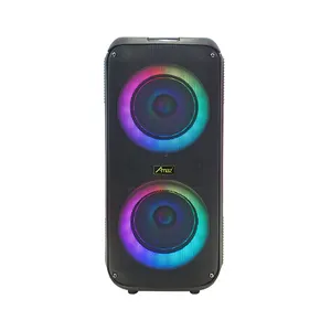 2023 Canton Fair 2*6.5 inch Portable Speaker com luz brilhante do círculo do anel