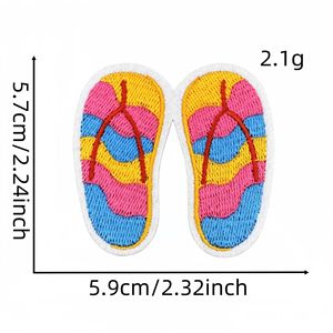 32 Pièces de Patchs Brodés Hawaïens d'Été, Motifs Plage Tropicale et Forêt Tropicale, Appliques Thermocollantes pour Guitare, Broderie Informatique pour Décoration de Vêtements - Product Image 2