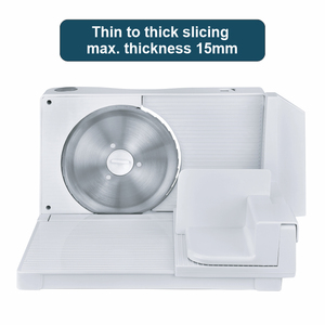 Trancheuse Électrique Pliable 100W avec Bouton de Sécurité, Lame SUS420J2 de 170mm et <span class=keywords><strong>Poussoir</strong></span> Alimentaire pour Légumes et Viandes - Product Image 3