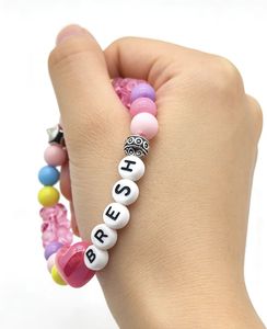 LC20260195 Braccialetto Elastico Personalizzato per Bambine con Iniziale Arcobaleno, Cuore e Orsetto - Product Image 2