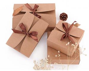 Wedding Cake Guangdong Manufacturer Wholesale Brown Kraft Wedding Party Favors Candy Cake Paper Packaging Boxes For Food