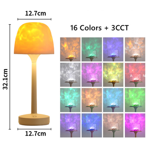 Lampe de projection LED Aurora sans fil, rechargeable par USB, veilleuse à vagues océaniques avec télécommande, lumière portable de style <span class=keywords><strong>Lumena</strong></span> pour chambre à coucher - Product Image 5