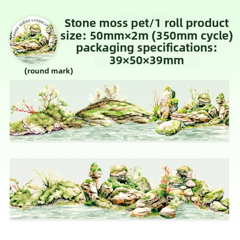 B Moss-Covered Rocks green