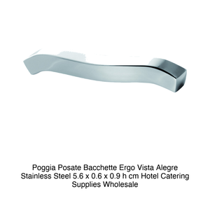 Ergo - Reposapalillos/cubiertos de acero inoxidable 18/10, 5,6 × 0,6 × 0,9 h cm, Vista Alegre - Product Image 2