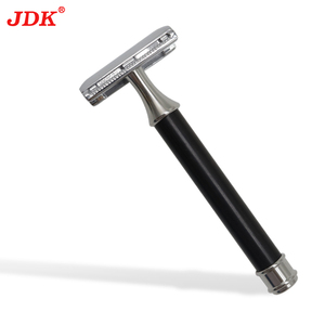 JDK-afeitadora con mango de palisandro para hombre, maquinilla de afeitar con cabezal de Metal, de seguridad, herramientas de afeitado de barba, Color negro - Product Image 1